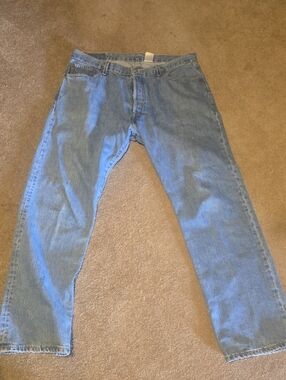 Levi's 501 Light Blue Straight Leg Jeans